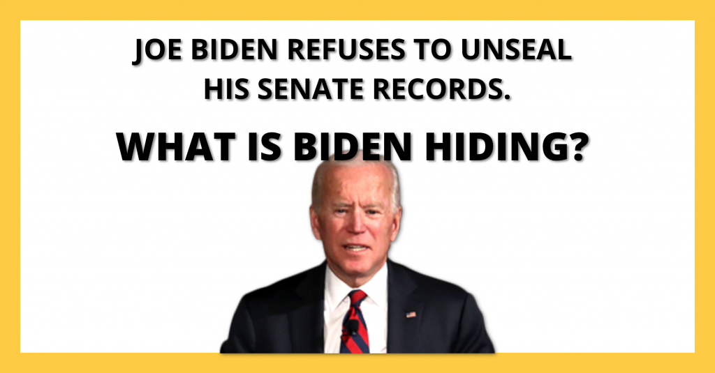 Joe Biden Must Unseal His Senate Records. Sign the Petition!