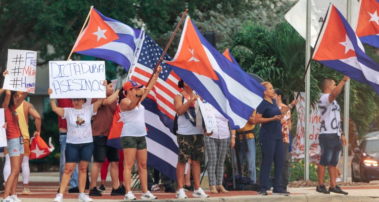 Cuban-Americans Demand Action From Joe Biden at White House Protest